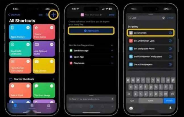 金银川路街道苹果14锁屏维修店分享iPhone14升级iOS16.4后如何创建锁屏快捷方式 